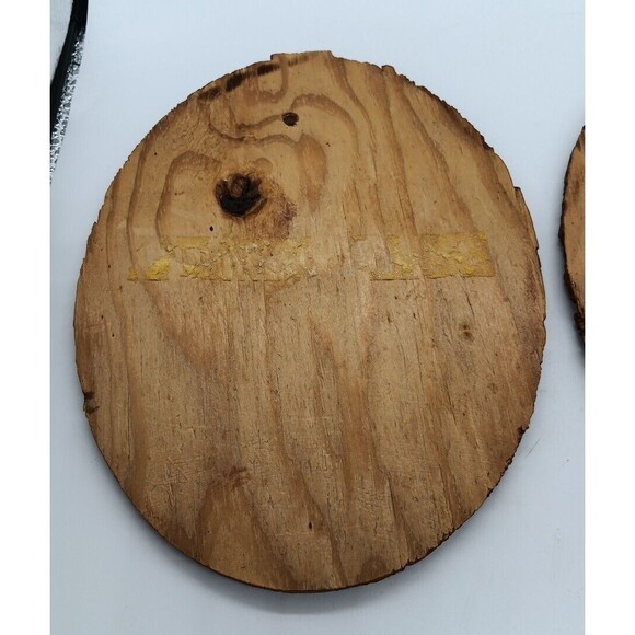 Wintermute Oval Wood Slice Wall Plaque Boys Kids Tractor Truck Farm Country Vtg - Picture 5 of 14